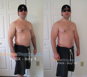 P90X Day 1 and Day 14 Pictures - Angle